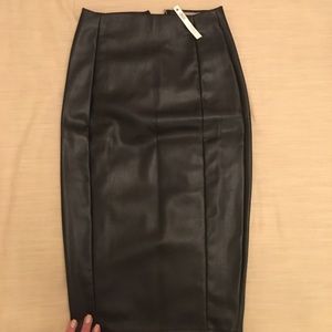 Brand new! Faux leather pencil skirt